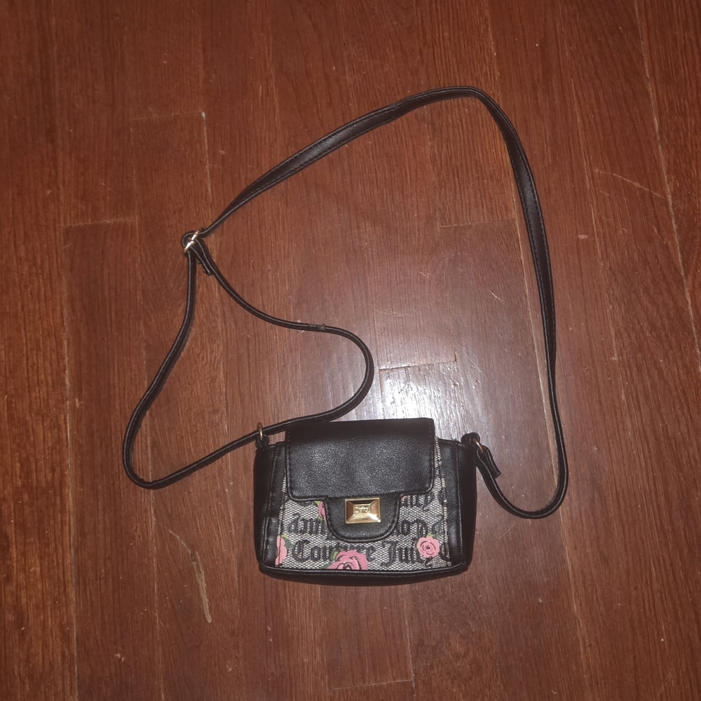 Juicy Couture Black and Pink Crossbody Bag